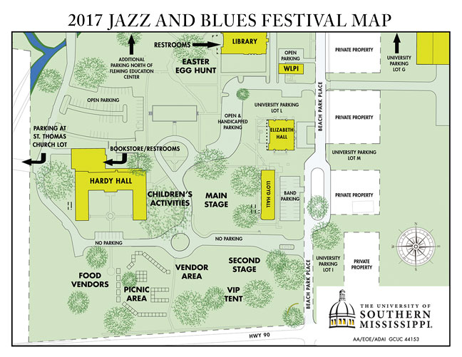 USM 2017 Jazz and Blues Festival Map
